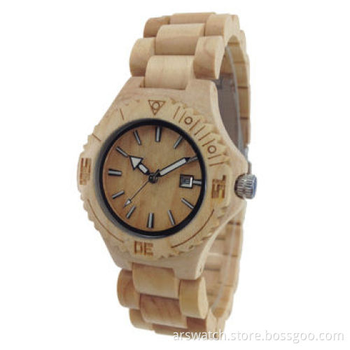 Wooden Watches, Black Oil Plating and Different Materials are Available, Eco-friendly Materials
